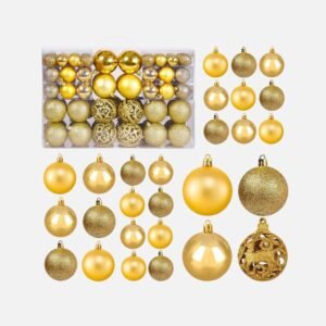 Lot De 100 Boules De Noel Or 2