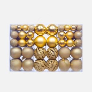 Lot De 100 Boules De Noel Or