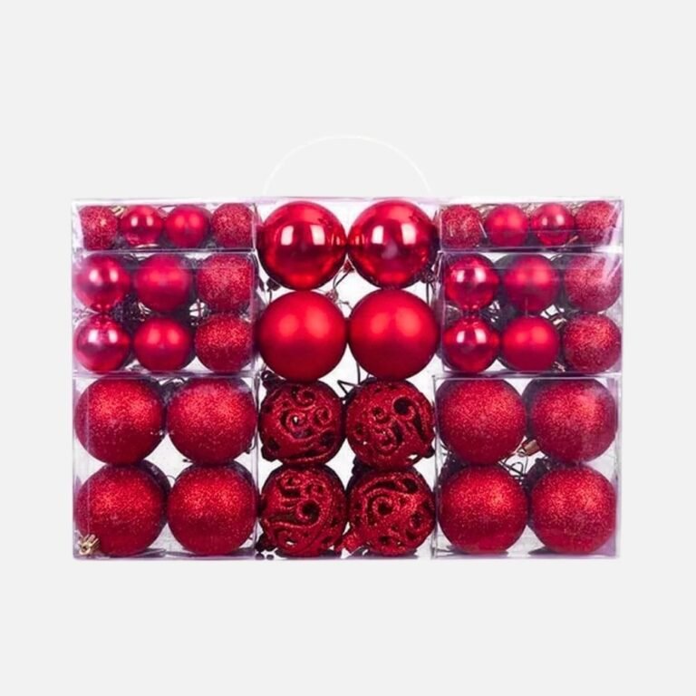 Lot De 100 Boules De Noel Rouge 1