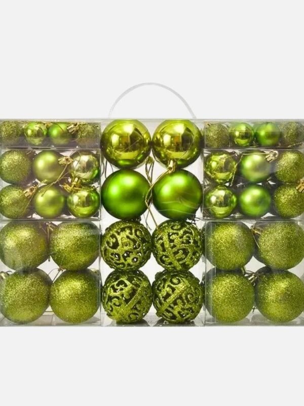 Lot De 100 Boules De Noel Vert 1
