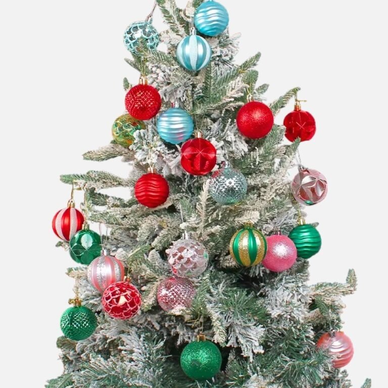 Lot De 12 Boules De Noel Rose 3