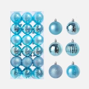Lot De 30 Boules De Noel Bleues 6 Cm 1