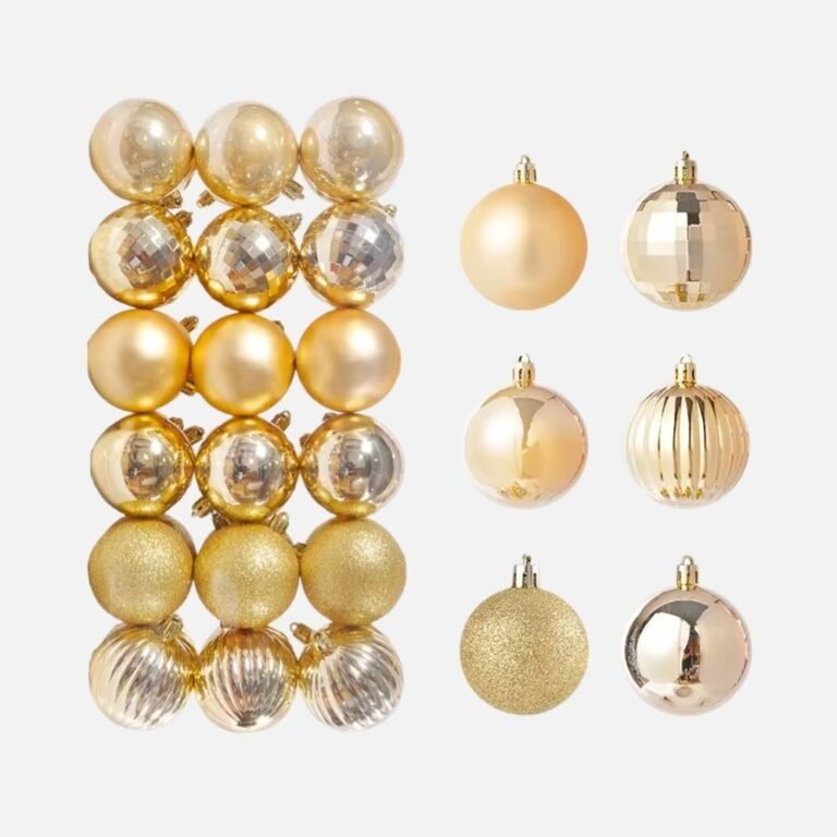 Lot De 30 Boules De Noel Dorees 6 Cm 1