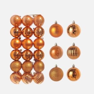 Lot De 36 Boules De Noel Cuivre 6 Cm 1