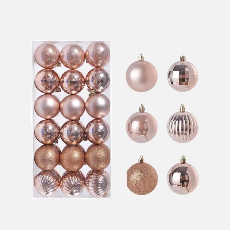 Lot De 36 Boules De Noel Roses 6cm 1