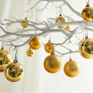 Lot De 6 Boules De Noel Mates 8 Cm Or 3