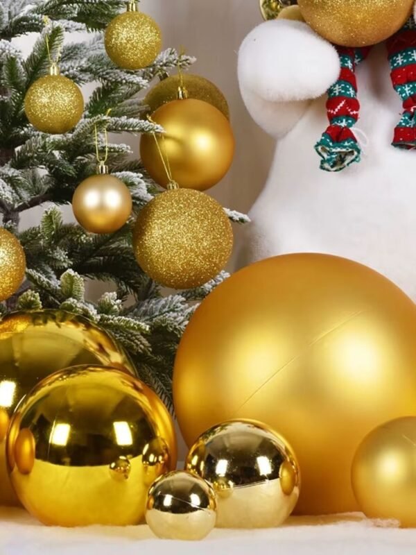 Lot De 6 Boules De Noel Mates 8 Cm Or