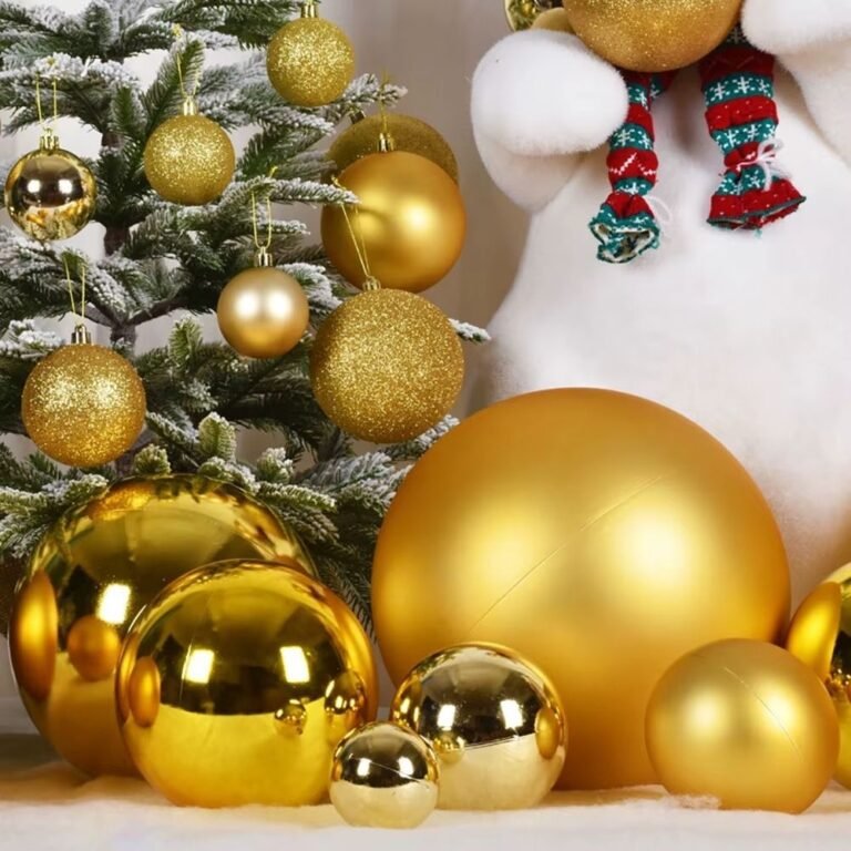 Lot De 6 Boules De Noel Mates 8 Cm Or