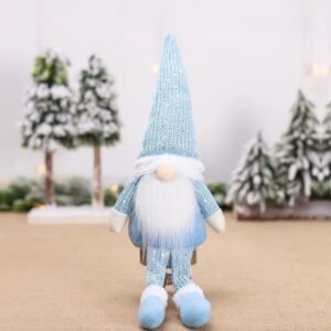 Lutin De Noel Decoration Bleu