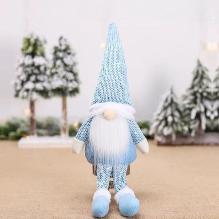 Lutin De Noel Decoration Bleu