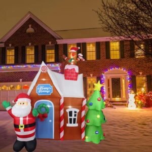 Maison Du Pere Noel Gonflable Structure Decoration
