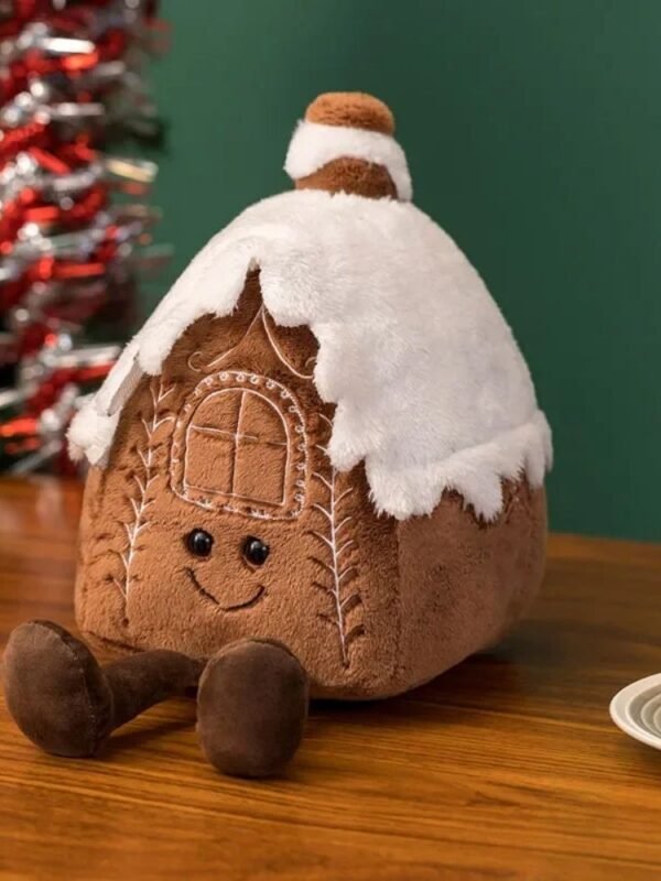 Peluche Chalet De Noel Maison Enneigee