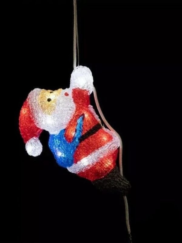 Pere Noel Acrylique Montant A La Corde 1