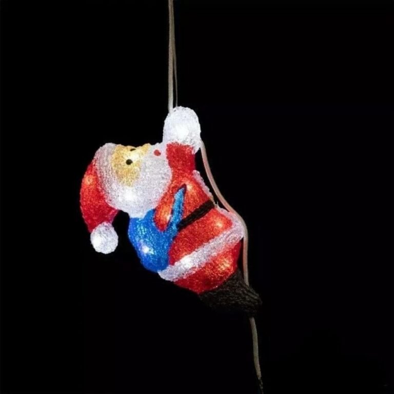 Pere Noel Acrylique Montant A La Corde 1