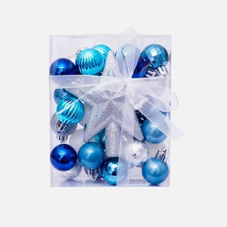 Petit Kit De Decorations De Noel Bleu Et Argent 1
