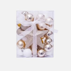 Petit Kit De Decorations De Noel Champagne Et Blanc 1