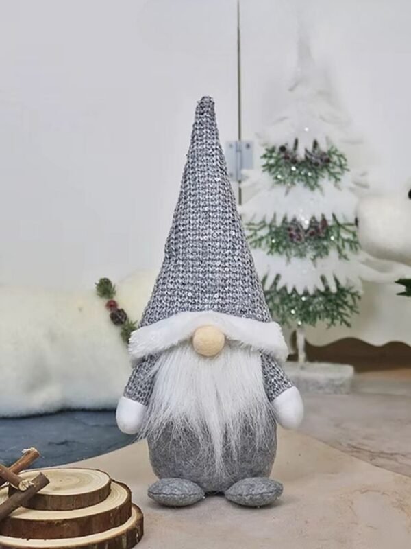 Petit Lutin De Noel Gris Raye