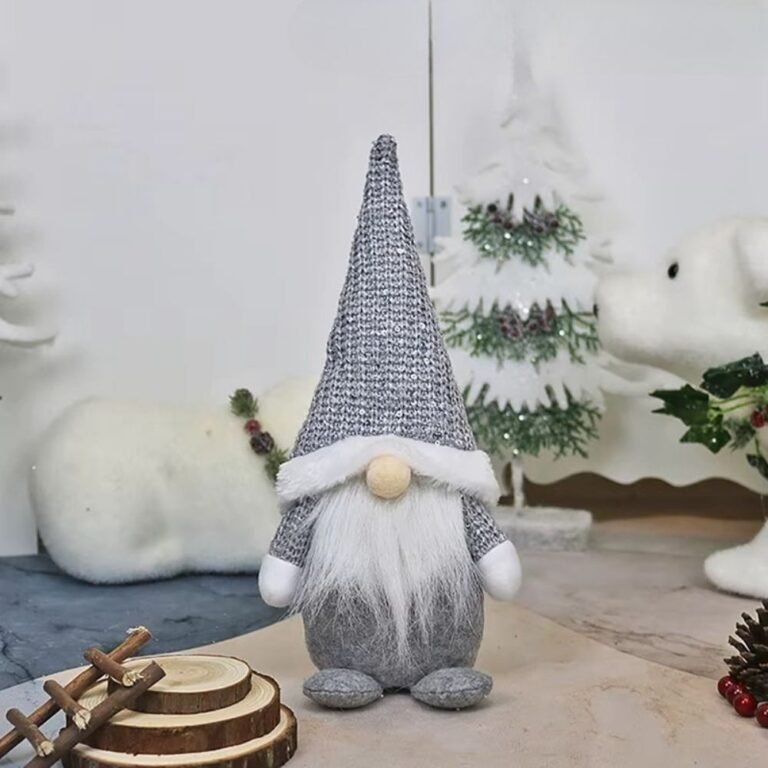 Petit Lutin De Noel Gris Raye