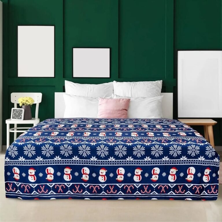 Plaid De Noel Bleu 1
