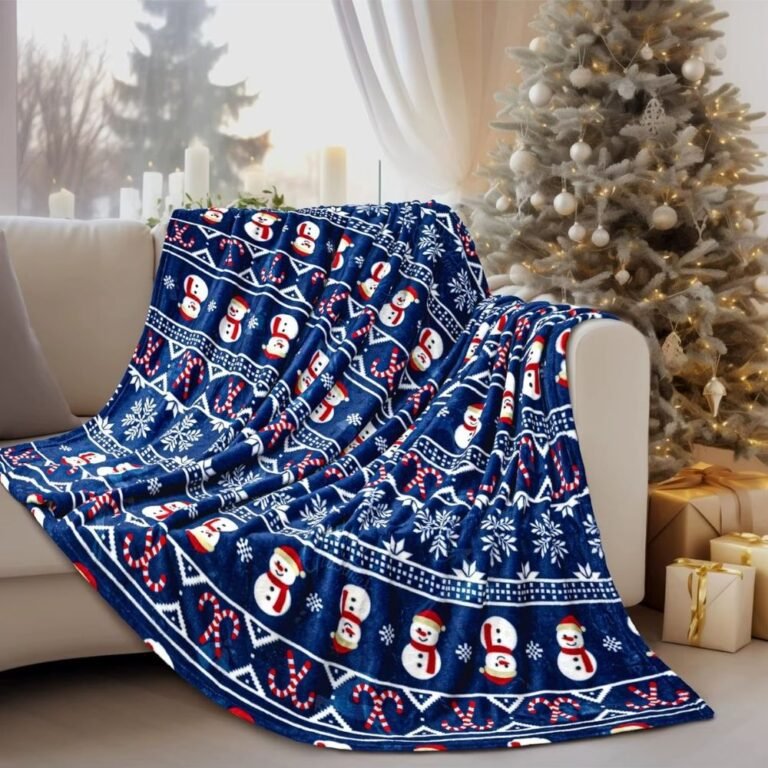 Plaid De Noel Bleu