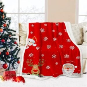 Plaid De Noel Rouge 1