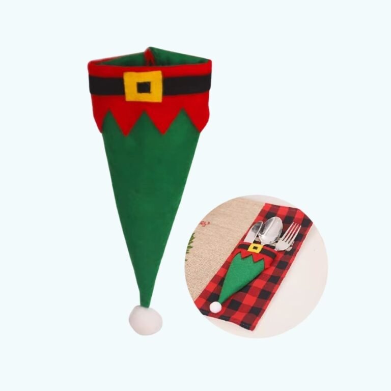 Porte Couvert De Noel Habit Bonnet De Lutin 1