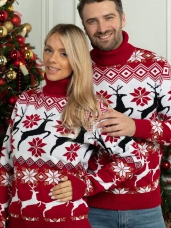 Pull De Noel Couple Assorti