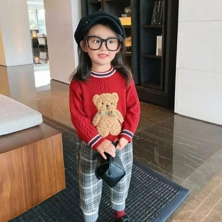 Pull De Noel Enfant Petit Ours 1