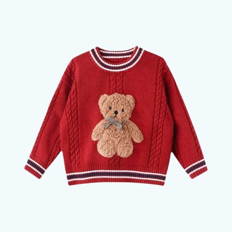Pull De Noel Enfant Petit Ours 3