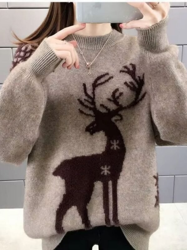 Pull De Noel Femme Renne