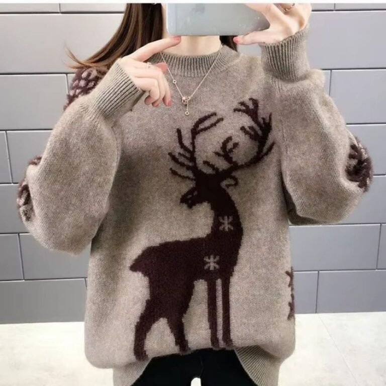 Pull De Noel Femme Renne
