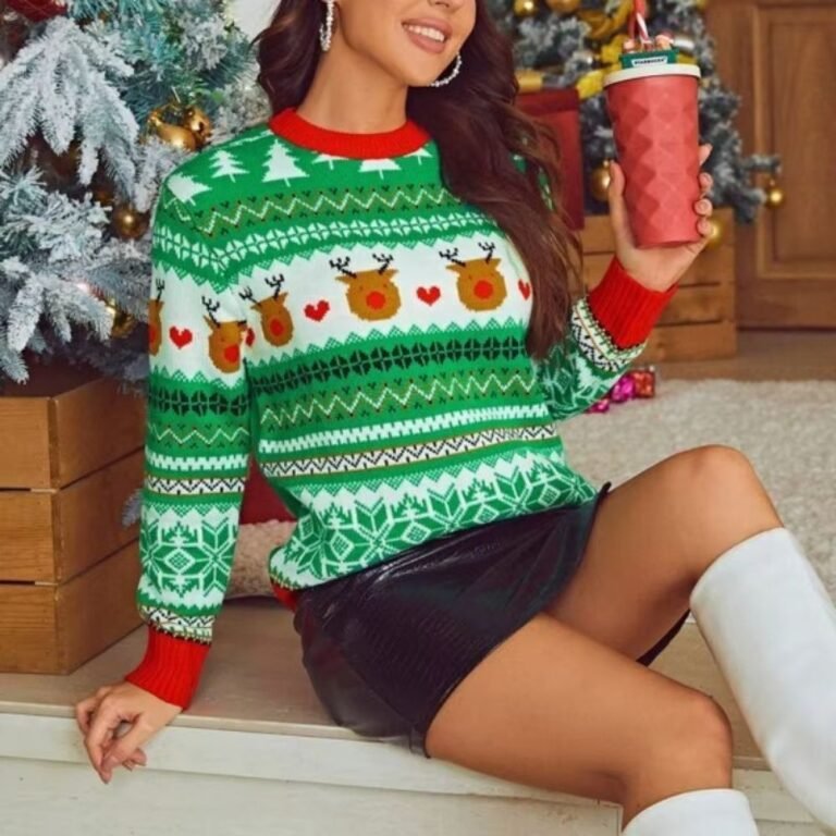Pull De Noel Femme Vintage