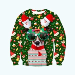 Pull De Noel Homme Chien Fantaisiste 1