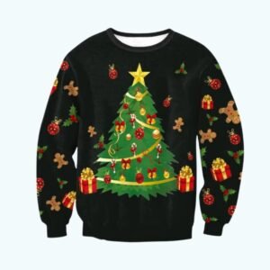 Pull De Noel Sapin Cadeau Et Etoile 1