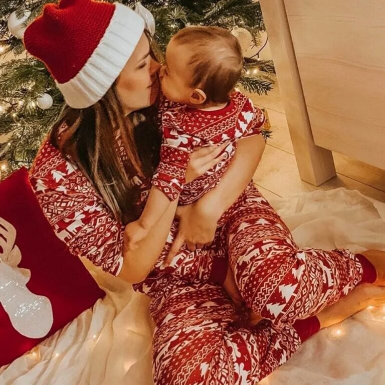 Pyjama De Noel Papa Maman Bebe 1