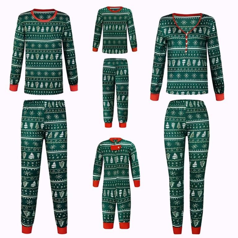 Pyjama Noel Famille Vert 2