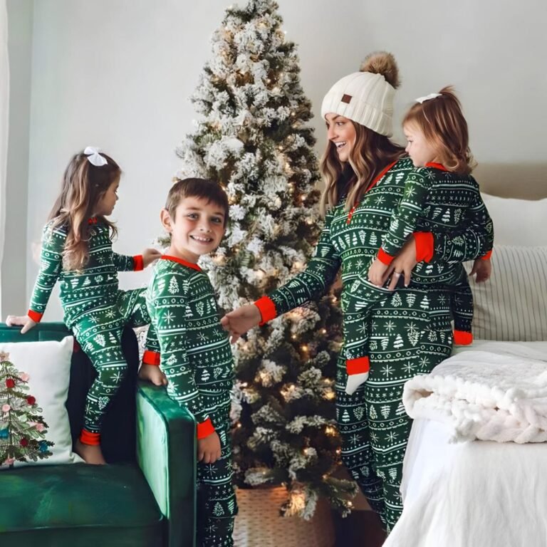 Pyjama Noel Famille Vert