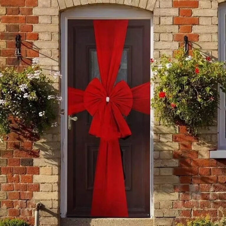 Ruban Rouge Porte Noel