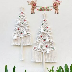 Sapin De Noel Mural En Macrame 1