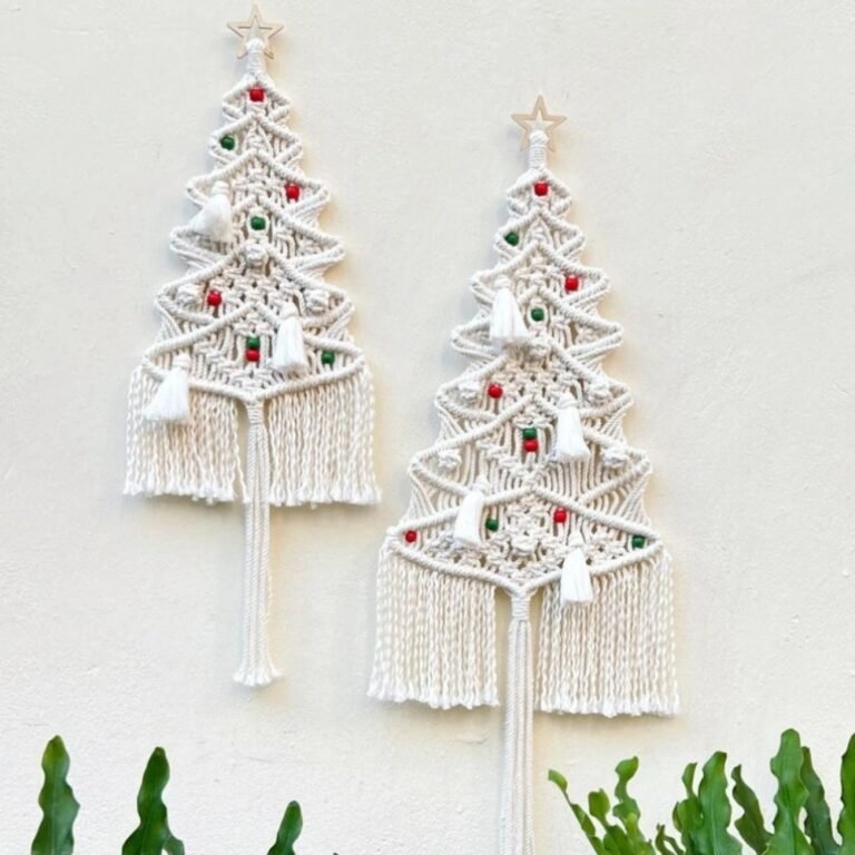Sapin De Noel Mural En Macrame 2