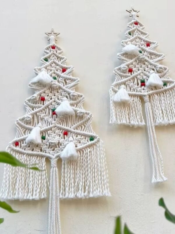 Sapin De Noel Mural En Macrame