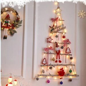 Sapin Mural De Noel Bois Flotte 2