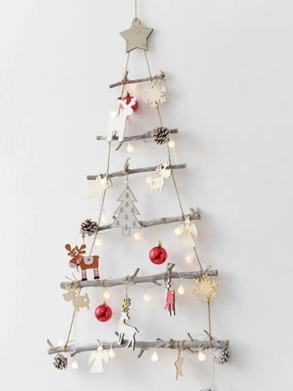 Sapin Mural De Noel Bois Flotte