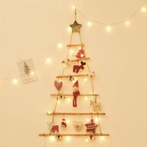 Sapin Mural De Noel Echelle En Bois
