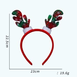 Serre Tete Cerf Noel Bois De Renne Avec Flocons 1
