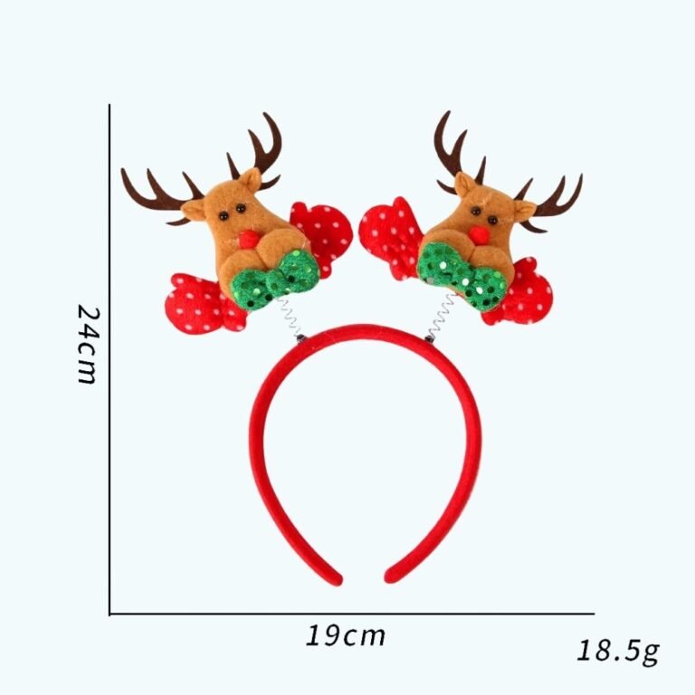Serre Tete Cerf Rouge Et Vert 1