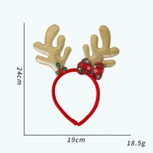 Serre Tete De Noel Femme Bois De Renne Or 1