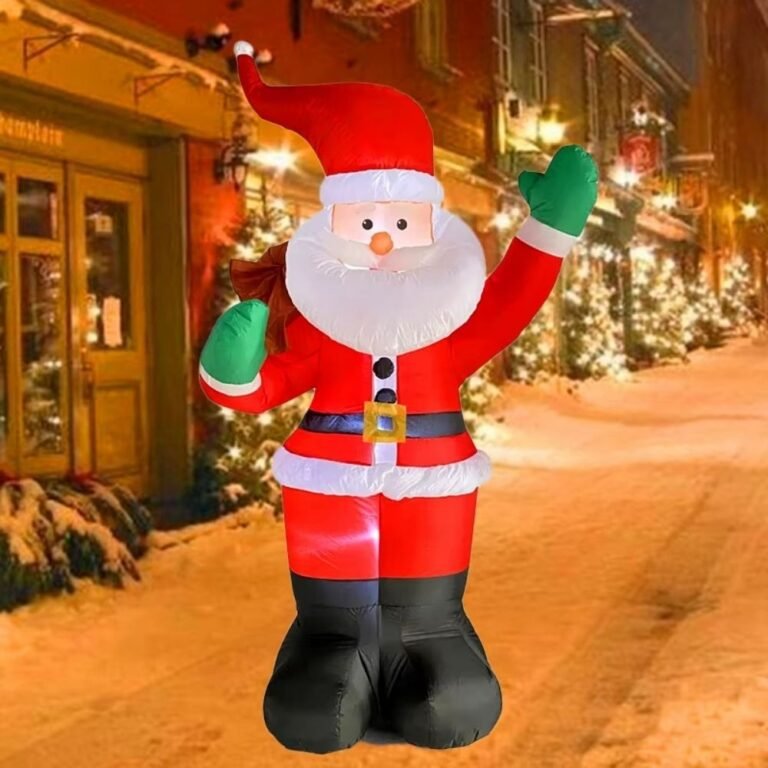 Structure De Noel Gonflable Pere Noel Avec Sa Hotte 1
