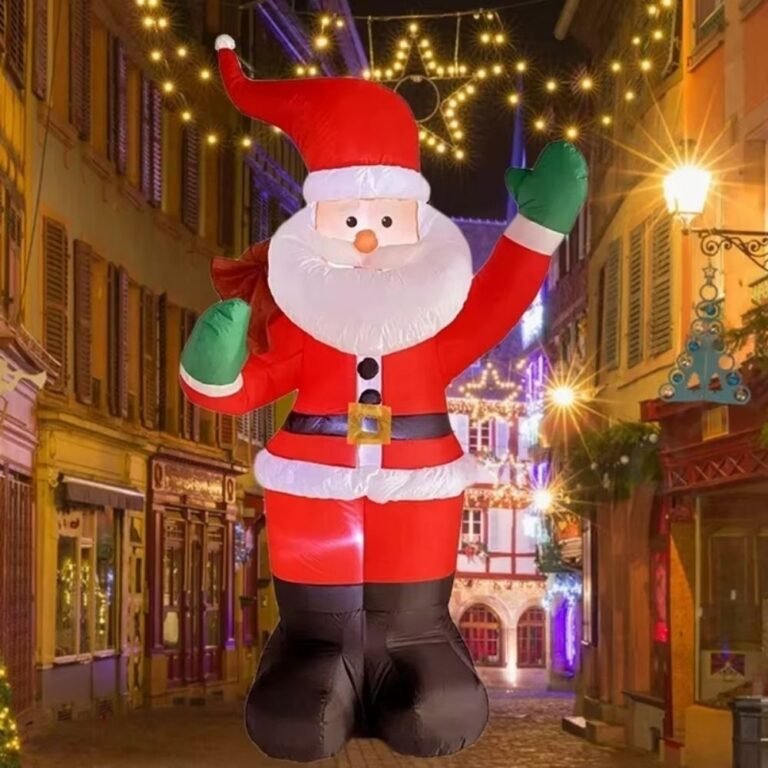 Structure De Noel Gonflable Pere Noel Avec Sa Hotte 3