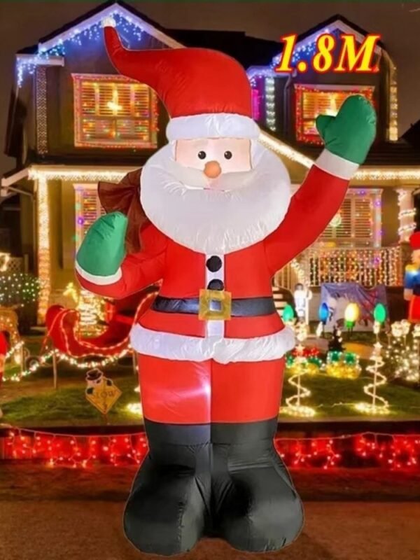 Structure De Noel Gonflable Pere Noel Avec Sa Hotte